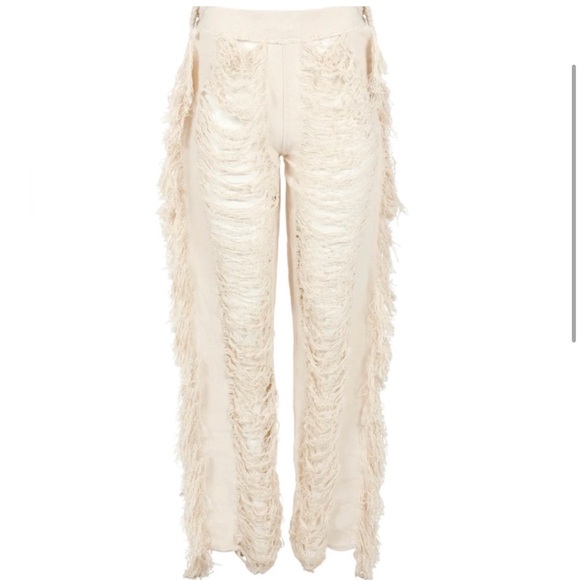 thrifts + threads handmade cream pants - Picture 2 of 4